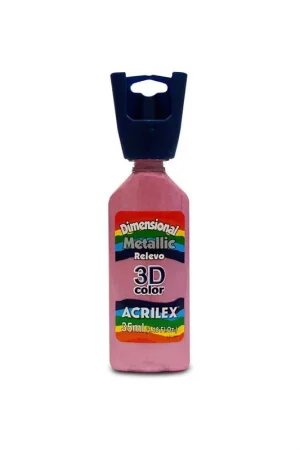 DIMENSIONAL METALLIC ACRILEX 35ml. 554 ROSA Envío Internacional