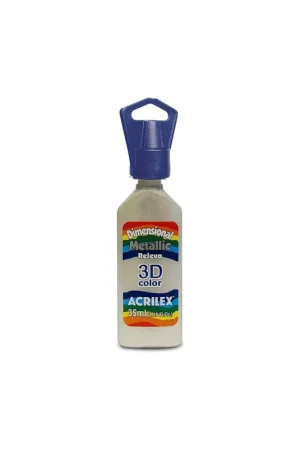 Alta Calidad DIMENSIONAL METALLIC ACRILEX 35ml. 562 BLANCO METÁLICO