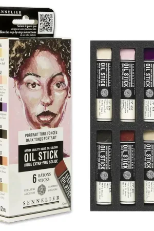 Comprar En Línea CAJA CON 6 BARRAS DE OLEO PEQUEÑAS COLORES OSCUROS SENNELIER