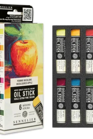 CAJA CON 6 BARRAS DE OLEO PEQUEÑAS COLORES NATURALEZA MUERTA SENNELIER Oferta Limitada