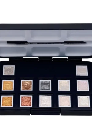 Hecho A Mano Promo caja acuarelas Van Gogh colores metalizados