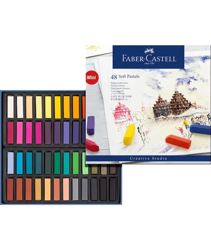 Caja pastel 48 medias barras Faber Original