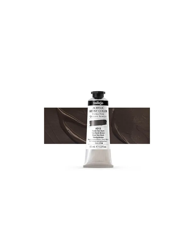 ACRILICO VALLEJO ARTIST 60ML PARDO VAN DYCK 313 Entrega Rápida