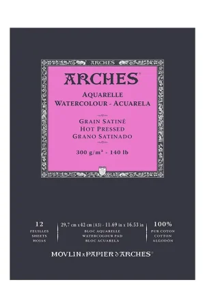 Oferta Limitada Arches bloc acuarela grano satinado A3