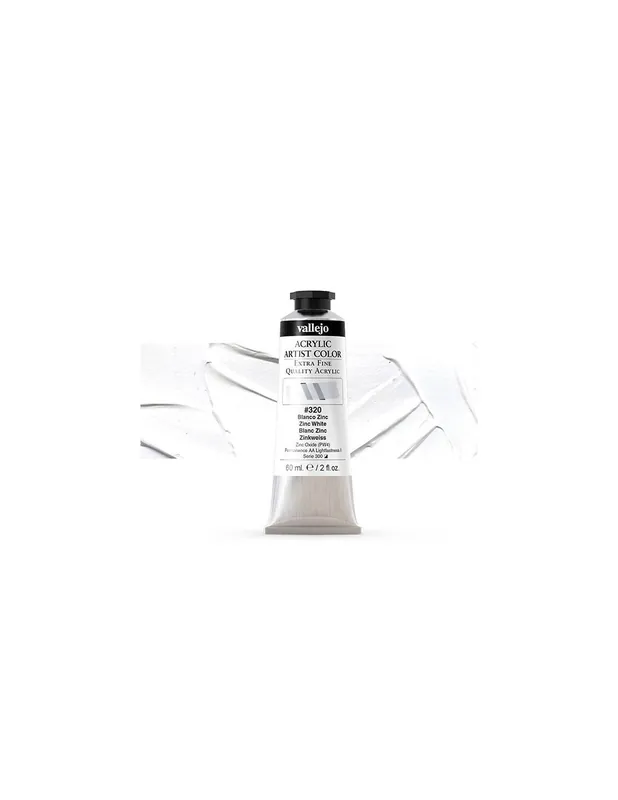 ACRILICO VALLEJO ARTIST 200ML BLANCO ZINC 320 Venta Final