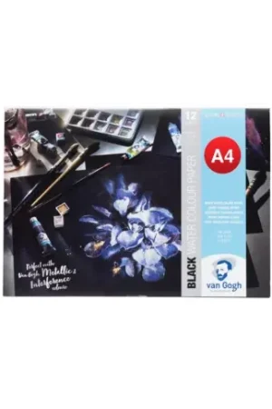 Favorito De Clientes Bloc negro Van Gogh acuarela A4