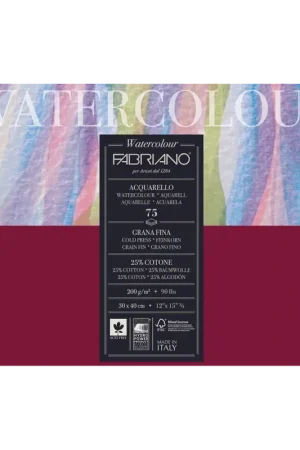 Maxi bloc Fabriano acuarela 200 grs 40 x 30 Marca Reconocida
