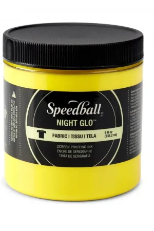 Tinta serigrafía tela Speedball amarillo Night glo Novedad