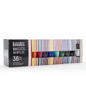 Estuche con 36 colores acrílicos Liquitex Basics (22 ml) Artesanal