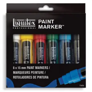 Original Set de 6 rotuladores Liquitex Paint Marker (15 mm)