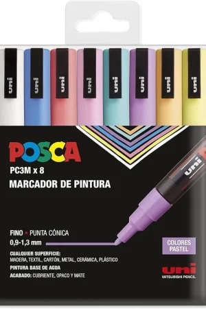 Barato ROTULADOR POSCA 3M, SET 8 COLORES PASTEL