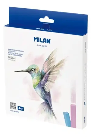 Compra Hoy PASTEL SUAVE MILAN ART 24 COLORES METÁLICOS