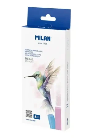 PASTEL SUAVE MILAN ART 12 COLORES METÁLICOS Oferta De Temporada