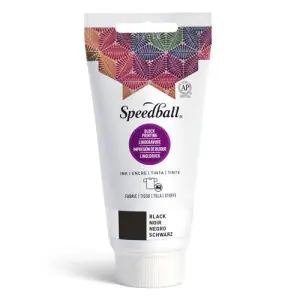 Tinta xilografia textil negra Speedball 75 ml. Hecho A Mano