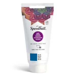 Tinta xilografia textil azul Speedball 75 ml. Descuento