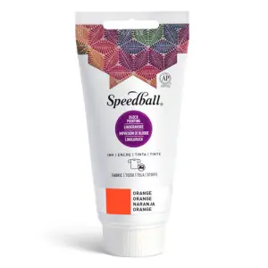 Liquidación Tinta xilografia textil naranja Speedball 75 ml.