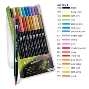Envío Inmediato Rotulador Tombow, Set de 18 Colores Secundarios