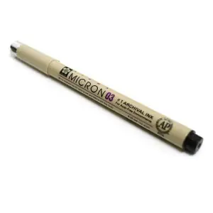Disponible Ahora Rotulador negro Pigma Micron Sakura 03, 0.35 mm.
