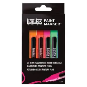 Más Vendido Set de 6 rotuladores Liquitex Paint Marker FLUO (2 mm)