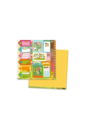 PAPEL SCRAPBOOK ECOPAL TAGS HOJA 30X30 Disponible Ahora