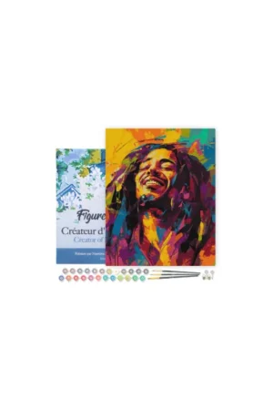 LIENZO PINTAR POR NUMEROS CON BASTIDOR 40X50CM ARTE CALLEJERO HOMENAJE BOB MARLEY Mayoreo