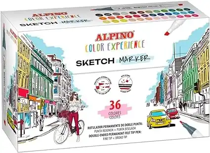Más Vendido SET SKETCH MARKER 36 ROTULADORES ALPINO COLOR EXPERIENCE