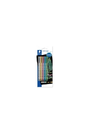 BLÍSTER CON 5 ROTULADORES METÁLICOS EN COLORES ORO, PLATA, ROJO, AZUL Y VERDE STAEDTLER 8323-S BK5 Precio Reducido