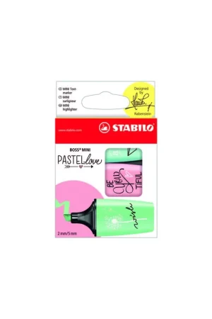 Disponible Ahora MARCADOR FLUORESCENTE STABILO BOSS MINI PASTEL PACK DE 3
