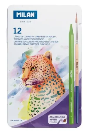 Promoción LÁPICES ACUARELABLES TODOCOLOR MILAN 12 COLORES + PINCEL