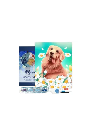 DIAMOND PAINTING 40X50CM CON BASTIDOR - GOLDEN RETRIEVE Rebajas