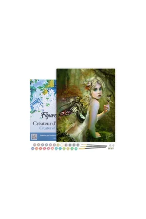 LIENZO PINTAR POR NUMEROS CON BASTIDOR 40X50CM HADA DORADA Solo Por Tiempo Limitado