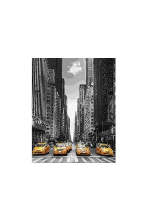 LIENZO ENROLLADO  PINTAR POR NUMEROS 40X50CM ESCENA DE NUEVA YORK Máxima Calidad