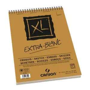 Esbozo Canson XL extra blanco (Block), 120h., 90 gr., A3 Favorito De Clientes
