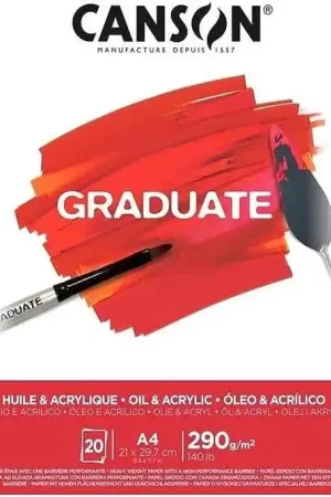 BLOC CANSON GRADUATE ÓLEO Y ACRÍLICO A4 290 GR 20 H Precio Reducido