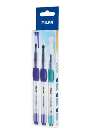Súper Precio SET 3 PINCELES CON DEPÓSITO DE AGUA MILAN