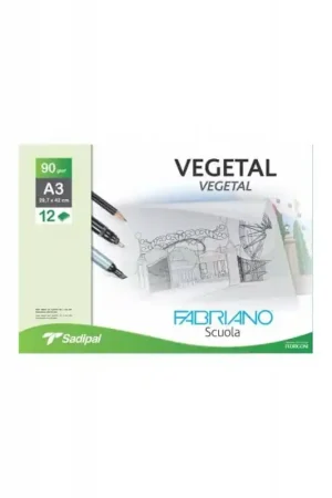 PAPEL VEGETAL A3 FABRIANO, PACK 12 H 90 GR Barato