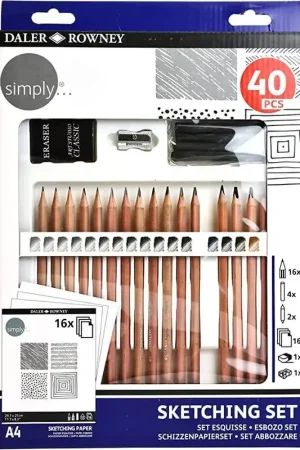 SET DE ESBOZO DALER ROWNEY 40 PIEZAS Garantía De Devolución De Dinero