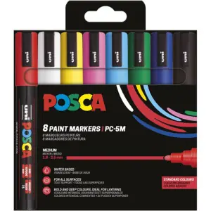 Última Oportunidad Estuche de Rotuladores PC-5 M Posca, 8 colores