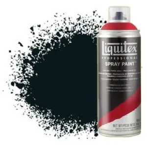 Marca Reconocida Pintura en Spray Negro carbón 0337, Liquitex acrílico, 400 ml.