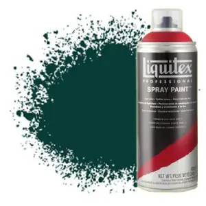 Pintura en Spray Verde oscuro permanente 0350, Liquitex acrílico, 400 ml. Nueva Colección