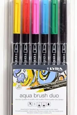 Envío Exprés ROTULADOR LYRA AQUA BRUSH DUO SET 6 PRIMARIOS