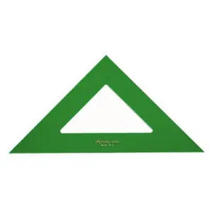 Precio Reducido Escuadra NO GRADUADA - CANTO RECTO, 32 cm. verde Faber Castell