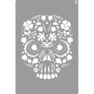Stencil plantilla 15 Calavera 20x30cm. La Pajarita Hecho A Mano