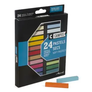 Caja pastel seco 24 colores Campus Raphael Favorito De Clientes