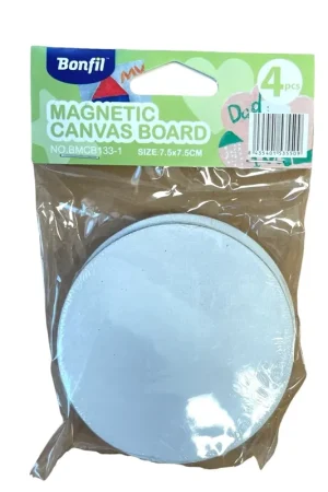 Lujoso TABLILLA MAGNÉTICA REDONDA 7.5 CM SET 4 PIEZAS PHOENIX