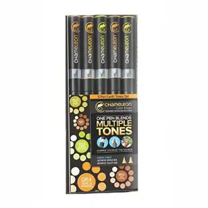 Estuche Chameleon de 5 Rotuladores Tonos Tierra Mejor Calidad