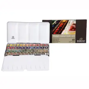 Caja acuarelas de metal Rembrandt, 48 pastillas Envío Inmediato