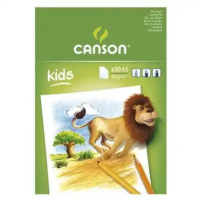 Novedad BLOC CANSON KIDS DIBUJO A5 90 GR 30 HOJAS