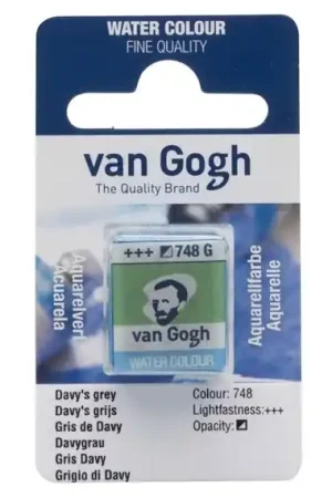 PASTILLA ACUARELA VAN GOGH Nº748 GRIS DAVY´S Marca Reconocida