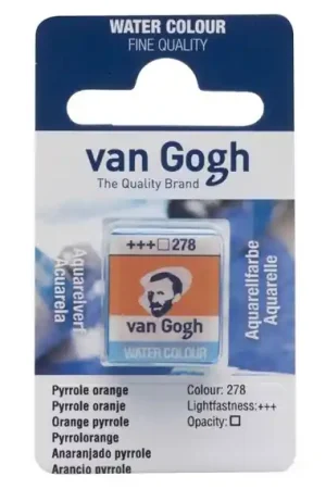 Exclusivo PASTILLA ACUARELA VAN GOGH Nº278 NARANJA PYRROLE